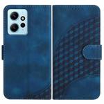 For Xiaomi Redmi Note 12 4G Global YX0060 Elephant Head Embossed Phone Leather Case with Lanyard(Royal Blue)
