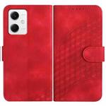 For Xiaomi Redmi Note 12 5G Global/Poco X5 5G YX0060 Elephant Head Embossed Phone Leather Case with Lanyard(Red)
