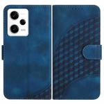 For Xiaomi Redmi Note 12 Pro 5G/Poco X5 Pro YX0060 Elephant Head Embossed Phone Leather Case with Lanyard(Royal Blue)