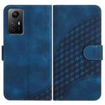 For Xiaomi Redmi Note 12S 4G Global YX0060 Elephant Head Embossed Phone Leather Case with Lanyard(Royal Blue)