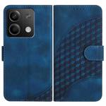 For Xiaomi Redmi Note 13 5G YX0060 Elephant Head Embossed Phone Leather Case with Lanyard(Royal Blue)