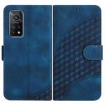 For Xiaomi Mi 10T/10T Pro 5G/Redmi K30T/K30S YX0060 Elephant Head Embossed Phone Leather Case with Lanyard(Royal Blue)