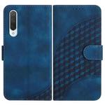 For Xiaomi Mi CC9 YX0060 Elephant Head Embossed Phone Leather Case with Lanyard(Royal Blue)