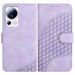 For Xiaomi Civi 2/13 Lite YX0060 Elephant Head Embossed Phone Leather Case with Lanyard(Light Purple)