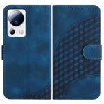 For Xiaomi Civi 2/13 Lite YX0060 Elephant Head Embossed Phone Leather Case with Lanyard(Royal Blue)