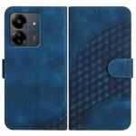 For Xiaomi Redmi 13C YX0060 Elephant Head Embossed Phone Leather Case with Lanyard(Royal Blue)