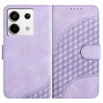 For Xiaomi Redmi Note 13 Pro 4G YX0060 Elephant Head Embossed Phone Leather Case with Lanyard(Light Purple)