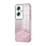 For OPPO A79 5G / A2 Gradient Glitter Powder Electroplated Phone Case(Pink)