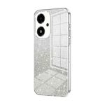 For OPPO A2m Gradient Glitter Powder Electroplated Phone Case(Transparent)