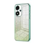 For OPPO A2m Gradient Glitter Powder Electroplated Phone Case(Green)