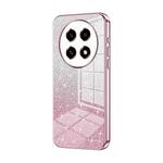 For OPPO A2 Pro Gradient Glitter Powder Electroplated Phone Case(Pink)