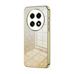 For OPPO A2 Pro Gradient Glitter Powder Electroplated Phone Case(Gold)