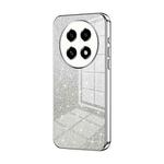 For OPPO A2 Pro Gradient Glitter Powder Electroplated Phone Case(Silver)