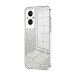 For OPPO Reno7 Z 5G / F21 Pro 5G Gradient Glitter Powder Electroplated Phone Case(Transparent)