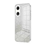 For OPPO A58 5G / A58x 5G Gradient Glitter Powder Electroplated Phone Case(Transparent)