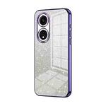 For OPPO A1 Pro Gradient Glitter Powder Electroplated Phone Case(Purple)