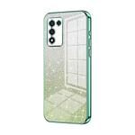 For OPPO K9s / K10 Energy Gradient Glitter Powder Electroplated Phone Case(Green)