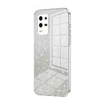 For OPPO K9x Gradient Glitter Powder Electroplated Phone Case(Transparent)