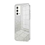 For OPPO K9 Gradient Glitter Powder Electroplated Phone Case(Transparent)