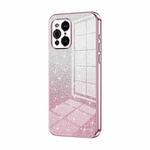 For OPPO Find X3 / Find X3 Pro Gradient Glitter Powder Electroplated Phone Case(Pink)