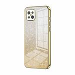 For OPPO A92s / Reno4 Z 5G Gradient Glitter Powder Electroplated Phone Case(Gold)