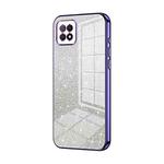 For OPPO A72 5G / A73 5G Gradient Glitter Powder Electroplated Phone Case(Purple)