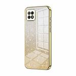 For OPPO A72 5G / A73 5G Gradient Glitter Powder Electroplated Phone Case(Gold)