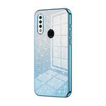 For OPPO A8 / A31 2020 Gradient Glitter Powder Electroplated Phone Case(Blue)