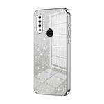 For OPPO A8 / A31 2020 Gradient Glitter Powder Electroplated Phone Case(Silver)