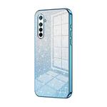 For OPPO K5 / Realme XT/XT 730G Gradient Glitter Powder Electroplated Phone Case(Blue)