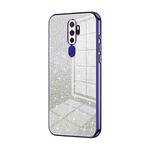 For OPPO A11x / A9 2020 Gradient Glitter Powder Electroplated Phone Case(Purple)