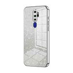 For OPPO A11x / A9 2020 Gradient Glitter Powder Electroplated Phone Case(Silver)