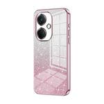 For OPPO K11 Gradient Glitter Powder Electroplated Phone Case(Pink)