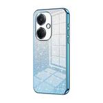 For OPPO K11 Gradient Glitter Powder Electroplated Phone Case(Blue)