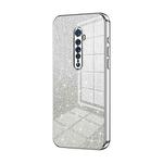 For OPPO Reno2 Gradient Glitter Powder Electroplated Phone Case(Silver)