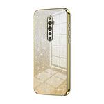 For OPPO Reno2 Z / Reno2 F Gradient Glitter Powder Electroplated Phone Case(Gold)