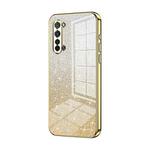 For OPPO Reno3 5G / Find X2 Lite Gradient Glitter Powder Electroplated Phone Case(Gold)