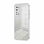 For OPPO Reno3 5G / Find X2 Lite Gradient Glitter Powder Electroplated Phone Case(Transparent)