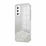 For OPPO Reno4 Pro Gradient Glitter Powder Electroplated Phone Case(Transparent)