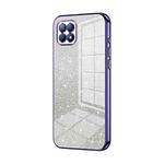 For OPPO Reno4 SE Gradient Glitter Powder Electroplated Phone Case(Purple)