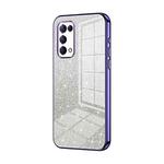 For OPPO Reno5 4G/5G / Reno5 K Gradient Glitter Powder Electroplated Phone Case(Purple)