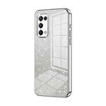 For OPPO Reno5 4G/5G / Reno5 K Gradient Glitter Powder Electroplated Phone Case(Silver)