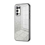 For OPPO Reno5 4G/5G / Reno5 K Gradient Glitter Powder Electroplated Phone Case(Black)