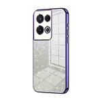 For OPPO Reno8 Pro Gradient Glitter Powder Electroplated Phone Case(Purple)