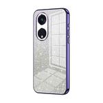 For OPPO Reno8 T 5G Gradient Glitter Powder Electroplated Phone Case(Purple)