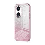 For OPPO Reno8 T 5G Gradient Glitter Powder Electroplated Phone Case(Pink)