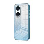 For OPPO Reno8 T 5G Gradient Glitter Powder Electroplated Phone Case(Blue)