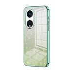 For OPPO Reno8 T 5G Gradient Glitter Powder Electroplated Phone Case(Green)