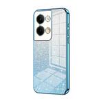 For OPPO Reno9 / Reno9 Pro Gradient Glitter Powder Electroplated Phone Case(Blue)