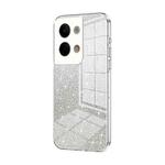 For OPPO Reno9 / Reno9 Pro Gradient Glitter Powder Electroplated Phone Case(Transparent)